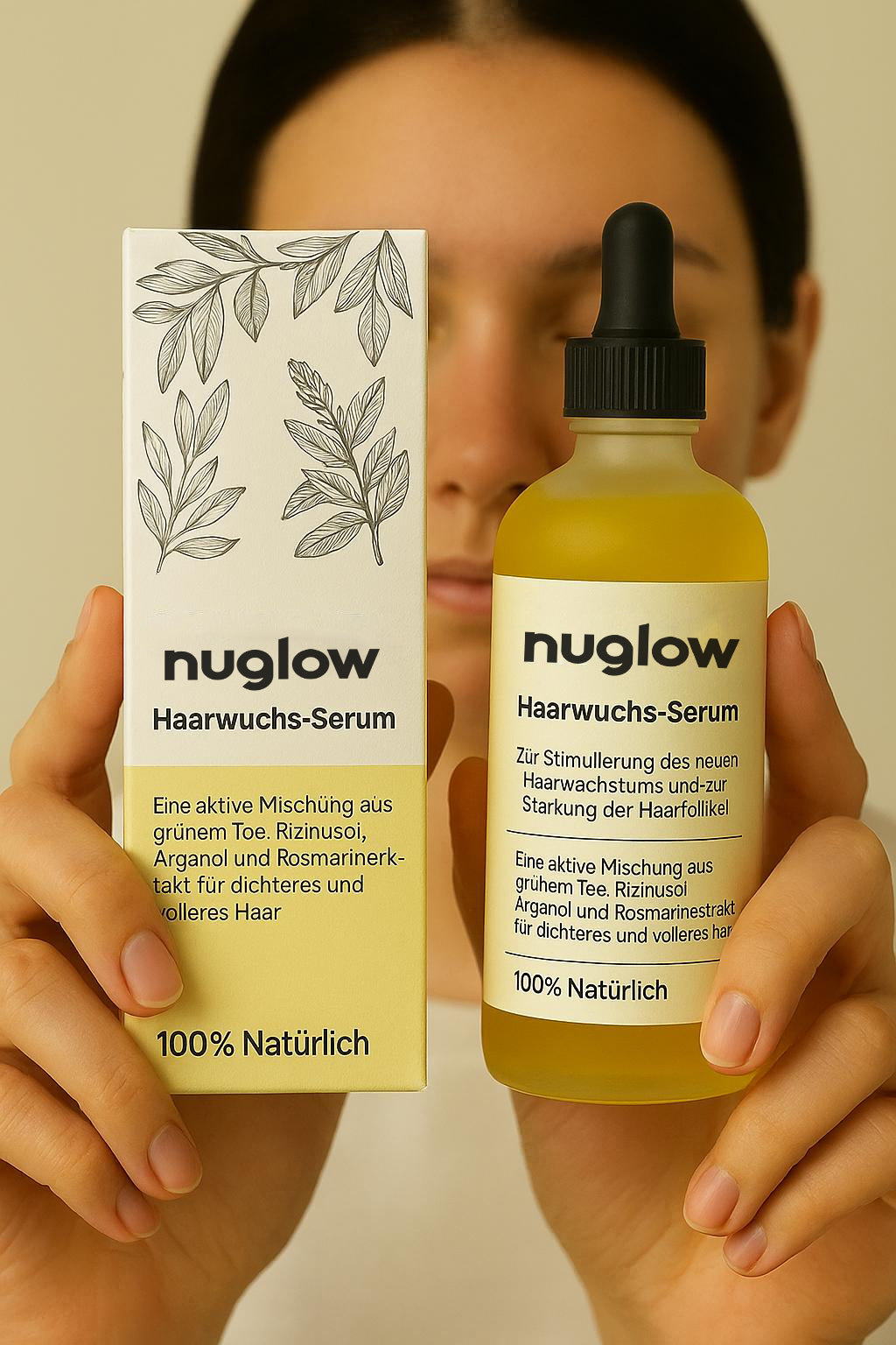 nuglow - Haaröl + Öl Applikator